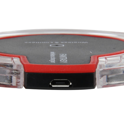 15W Safety Wireless and Limitless QI-standard Wireless Charger Fast Charging Charger with Micro USB Cable, Black+White