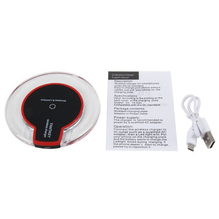 15W Safety Wireless and Limitless QI-standard Wireless Charger Fast Charging Charger with Micro USB Cable, Black+White