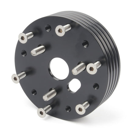 Car Hub for 6-Hole to 3-Hole Steering Wheel Adapter Boss Kit Steering Wheel Spacer Bolts, Adapter (Black)