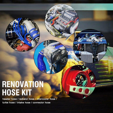 9 PCS Auto Silicone Radiator Hose Kit for Honda Civic D15 D16 EG EK 1992-2000, For Honda
