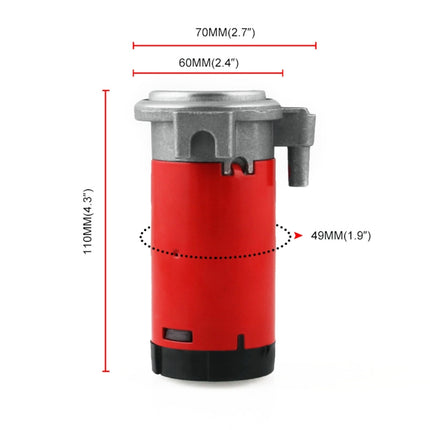12V Portable Air Compressor for Air Horn Car Truck Vehicle, 12V Red