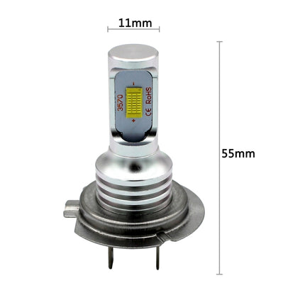 2 PCS H7 72W 1000LM 6000-6500K Super Bright White Light Car Fog LED Bulbs, DC 12-24V, H7