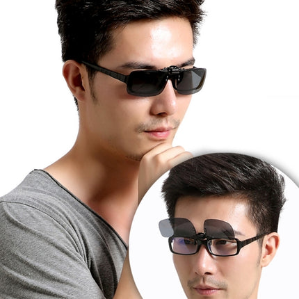 Polarized Clip-on Flip Up Plastic Clip Sunglasses Lenses Glasses Unbreakable Driving Fishing Outdoor Sport, Brown, Dark Green, Yellow