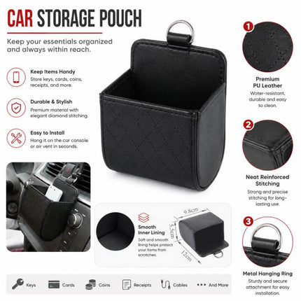 Car Air Vent Mobile Cellphone Pocket Bag Pouch Box Storage Organizer Carrying Case