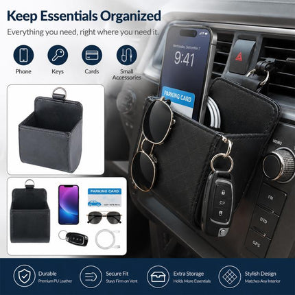 Car Air Vent Mobile Cellphone Pocket Bag Pouch Box Storage Organizer Carrying Case