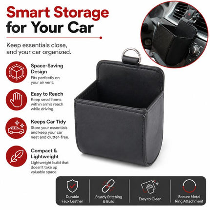 Car Air Vent Mobile Cellphone Pocket Bag Pouch Box Storage Organizer Carrying Case