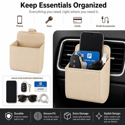 Car Air Vent Mobile Cellphone Pocket Bag Pouch Box Storage Organizer Carrying Case
