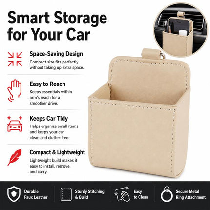 Car Air Vent Mobile Cellphone Pocket Bag Pouch Box Storage Organizer Carrying Case
