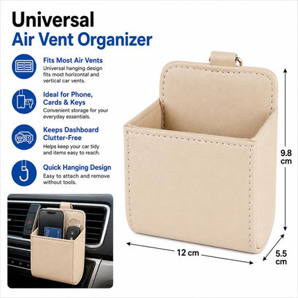 Car Air Vent Mobile Cellphone Pocket Bag Pouch Box Storage Organizer Carrying Case