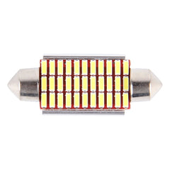 2 PCS DC 12V 6W 41MM Bicuspid Car Door Lamps Registration Mark light Dashboard Dome Door Lights LED Reading Lamp with 33 LED SMD 3014 Lights White