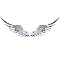 3D Angel Wing Metal Sticker Decal Auto Car Emblem Decal Decoration Color Silver