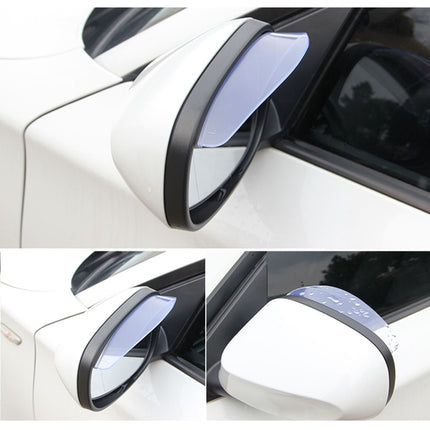 1 Pair Car Rearview Mirror Rain Blades Car Back Mirror Eyebrow Rain Cover Car Rearview Mirror Eyebrow Covers Flexible Protection Rainproof Decoration Accessories, 3R-2101