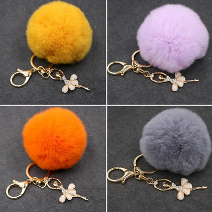 Ballet Golden Keychain Key Holder Key Chains Rings Holder Rex Rabbit Car Bag Pendant Fashion Bag Ornaments Pendant, Random Color Delivery