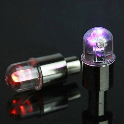 2 PCS Valve Cap Light Wheel Tyre Lamp With Battery for Car / Motorbike / Bike
