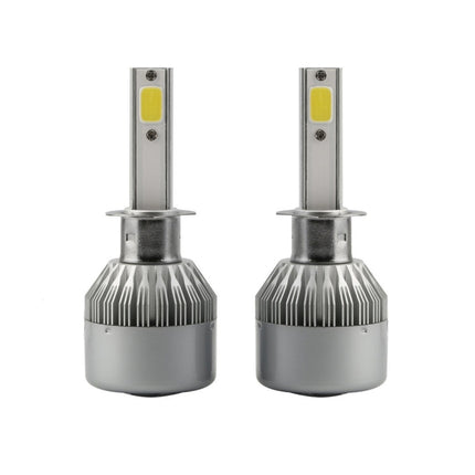 2pcs H1 18W 1800LM 6000K Waterproof IP68 Car Auto LED Headlight with 2 COB LED Lamps, DC 9-36V, H1