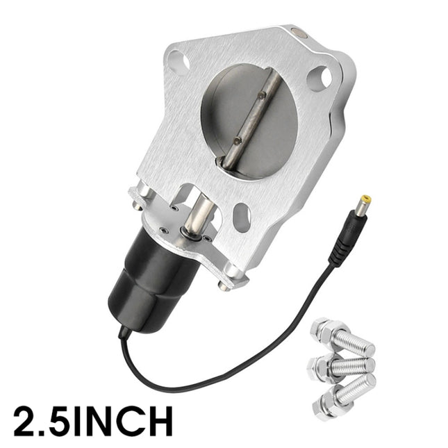 Universal Car 2.5 inch Stainless Steel Racing Electric Exhaust Cutout Valves Control Motor Kit, 2.5 inch