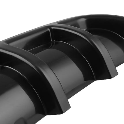 Universal Car Rear Bumper Lip Diffuser 6 Shark Fin Style Black ABS, Size: 67cm