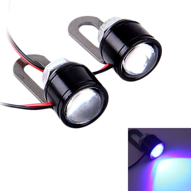 2 PCS 12V 3W Eagle Eyes LED Light For Motorcycle ，Wire Length: 45cm