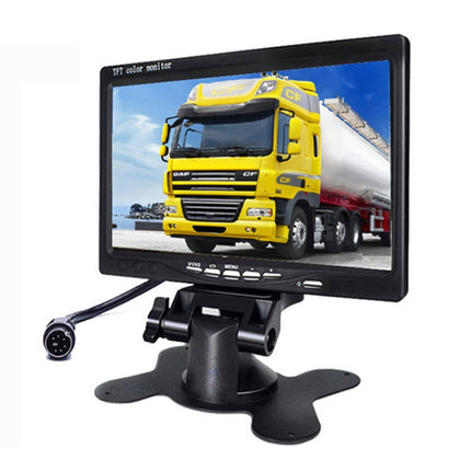 F0505 7 inch HD Car Dual Camera Rearview Mirror Monitor, with 2 x 10m Cable, Dual Camera