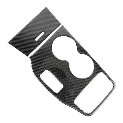 2 PCS Car Water Cup Panel Carbon Fiber Decorative Sticker for Jeep Grand Cherokee 2014-2015