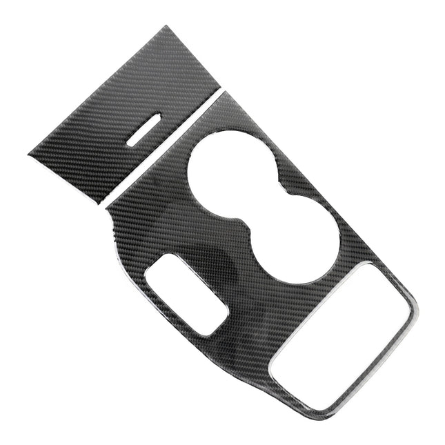 2 PCS Car Water Cup Panel Carbon Fiber Decorative Sticker for Jeep Grand Cherokee 2014-2015