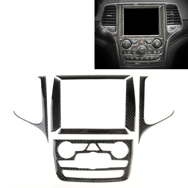 Car Central Control Navigation Carbon Fiber Decorative Sticker for Jeep Grand Cherokee 2011-2017