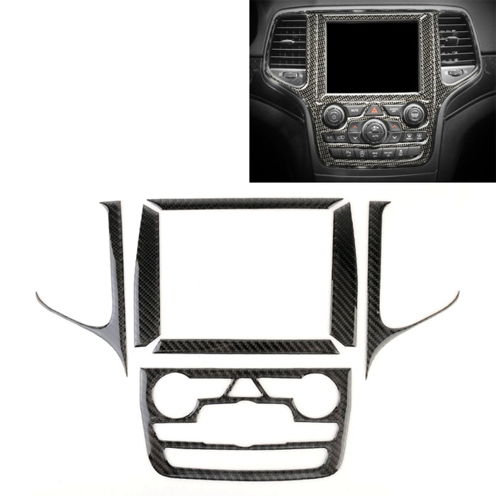 Car Central Control Navigation Carbon Fiber Decorative Sticker for Jeep Grand Cherokee 2011-2017, Central Control Navigation