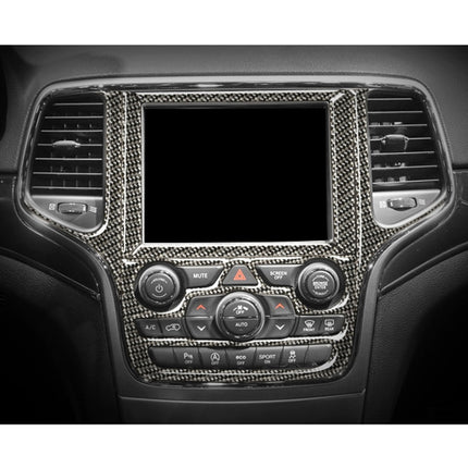 Car Central Control Navigation Carbon Fiber Decorative Sticker for Jeep Grand Cherokee 2011-2017, Central Control Navigation