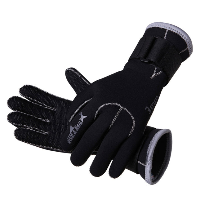 DIVE&SAIL 3mm Neoprene Anti-slip Warm Wear-resistant Swimming Diving Gloves, Size: L, Size: M, Size: S