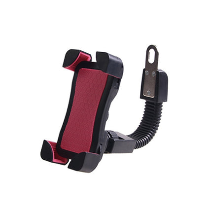 Universal 360 Degrees Free Rotation ABS Motorcycle Phone Bracket Mountain Bike Navigation Bracket GPS/Mobile Holder for 3.5-6.5 inch Mobile Phone