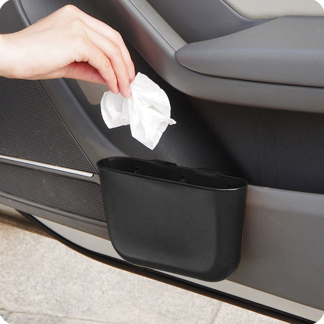 Car Cup Holder Garbage Can Portable Vehicle Trash Can Bin Rubbish Bin Organizer Car-mounted Trash Car Storage Box