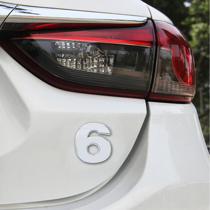 Car Vehicle Badge Emblem 3D Number One Self-adhesive Sticker Decal, Size: 3.6*4.5*0.5cm, 5, 6, 7, 8, 1, 2, 3, 4