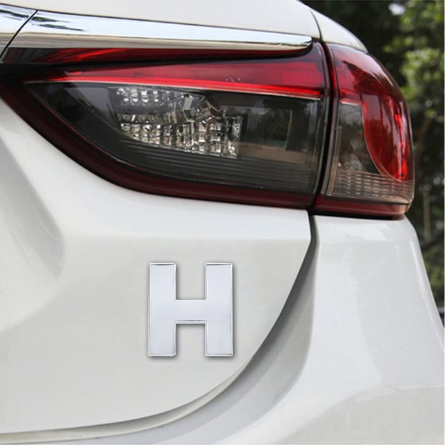 Car Vehicle Badge Emblem 3D English Letter Self-adhesive Sticker Decal, Size: 4.5*4.5*0.5cm, H, S