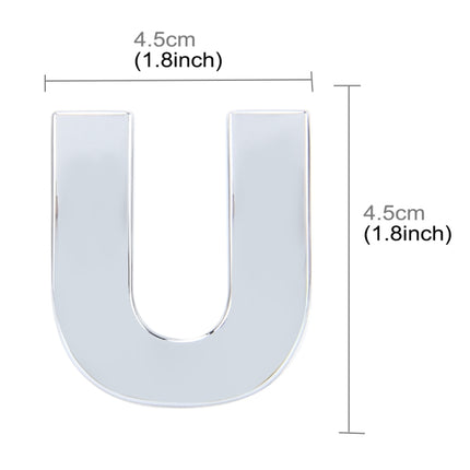 Car Vehicle Badge Emblem 3D English Letter Self-adhesive Sticker Decal, Size: 4.5*4.5*0.5cm, U, Y