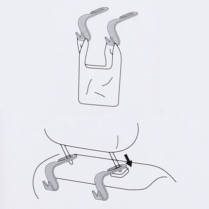 2 PCS Car Seat Back Trunk Bag Hanger Holder Auto Headrest Luggage Hook, 3R-2118