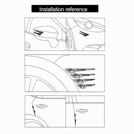 8 PCS Car Vehicle Door Side Guard Anti Crash Strip Exterior Avoid Bumps Collsion Impact Protector Sticker