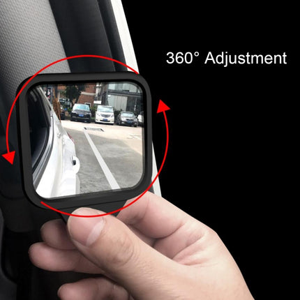 3R-2130 Car Truck Interior Adjustable Wide Angle Rear View Blind Spot Mirror, Size: 7*6.5*1cm, 3R-2130