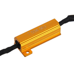 2 PCS 3156 Car Canbus Error Canceller Decoder Load Resistor LED 50W 8 Ohm No Blinking Decoder Heat Resistance Aluminum Case Heat Sink High Power Metal Shell Resistance