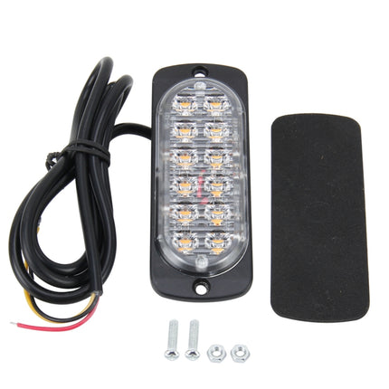 DC 12V-24V 2W 12LEDs SMD-2835 Lamps 17 Flash Patterns 3 Lines Car Flash Lamp Waterproof Car Truck Emergency Strobe Flash Warning Light, Cable Length: 90cm