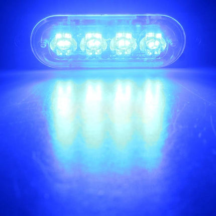 DC 12V-24V 2W 12LEDs SMD-2835 Lamps 17 Flash Patterns 3 Lines Car Flash Lamp Waterproof Car Truck Emergency Strobe Flash Warning Light, Cable Length: 90cm