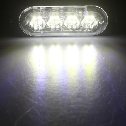 DC 12V-24V 2W 12LEDs SMD-2835 Lamps 17 Flash Patterns 3 Lines Car Flash Lamp Waterproof Car Truck Emergency Strobe Flash Warning Light, Cable Length: 90cm, 12LEDs