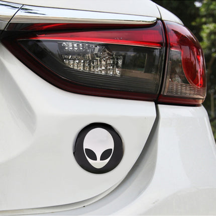4 PCS Car-Styling Alien Pattern Metal Wheel Hub Decorative Sticker, Diameter: 5.8cm, Alien Pattern