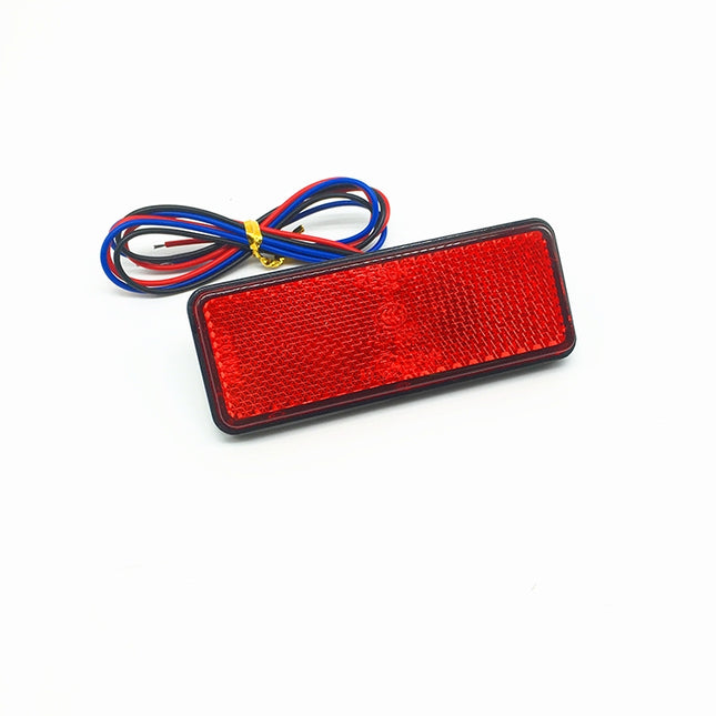 2 PCS Motorcycle Car Trailer DC 12-15V 24-LED Indicator Lamp Reflector Rectangle Marker Tail Light, Light Color: Red (Steady + Flash Lighting)