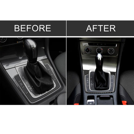 Car Carbon Fiber Gear Position Panel Frame Decorative Sticker for Volkswagen Golf 7 2018-, without Hole and Start and Stop, Left Drive, Gear Position