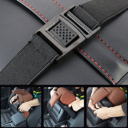 Universal Car PU Leather and Memory Foam Wrapped Armrest Box Car Armrest Box Mat with Phone Holder Storage Bag & Card Slot, with Card Slot (Beige), with Card Slot (Brown), with Card Slot (Black)