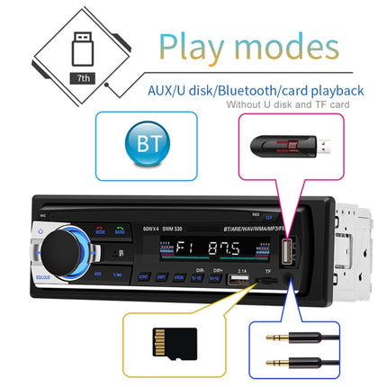 SWM-530 12V Universal Car Dual USB Charger Radio Receiver MP3 Player, Support FM & Bluetooth with Remote Control