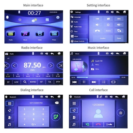 T100 7 inch HD Universal Car Radio Receiver MP5 Player, Support FM & AM & RDS & Bluetooth & Phone Link with Remote Control
