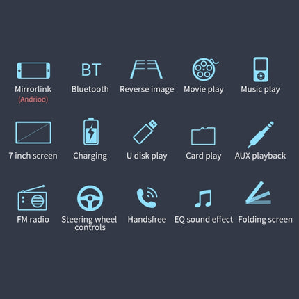 T100 7 inch HD Universal Car Radio Receiver MP5 Player, Support FM & AM & RDS & Bluetooth & Phone Link with Remote Control