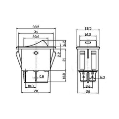 30 Amp 12 Volt Four Plugs LED ON OFF Car Fog Light Switch