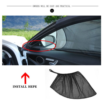 2 PCS Car Front Window Net Yarn Sunscreen Insulation Window Sunshade Cover, Size: 75*50cm